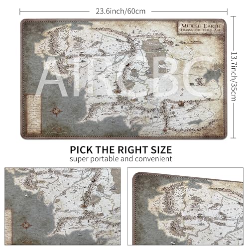 MTG Playmat Non-Slip Rubber Backing Printing Commander Board Game Desk Mat Duel Mat TCG PTCG Playmat 24x14 inches and Free Storage Bags (Map2, 24"X14") - color: Map-5, size: 24"X14"