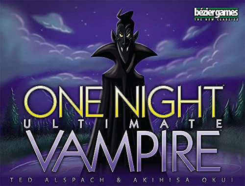One Night Ultimate Vampire by Bezier Games | Ages 8+ | 3-10 Players | Scary Fun Party Game for Kids & Families | Fast-Paced Gameplay | Engaging Social Deduction | Hidden Roles & Bluffing - style: Vampire