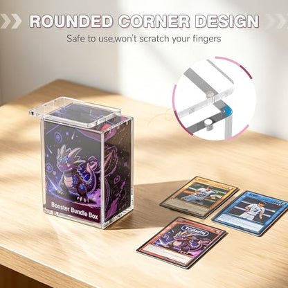 Booster Bundles and TCG Boxes Acrylic Display Box with Magnetic Sliding Cover Design Stackable Clear Display Box for Trading Card Collection(Booste Bundle Box Case,3 Pack) - size: Booste Bundle Box Case