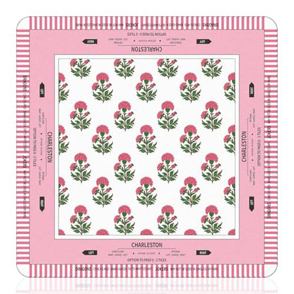 Tegeme Pink Chinoiserie Mahjong Mat 31.5x31.5 Inch American Mahjong Mat | Non Slip Noise Reduction Mah Jong Rug with Rules Portable Gaming Rug for Poker Tiles Dominoes - size: 31.5" X 31.5", style: Pink Rose