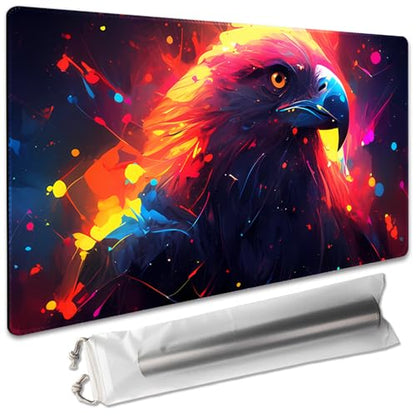 Board Game 14x24in MTG Playmat Compatible for OCG CCG RPG TCG Playmats (A Colorful Eagle) - color: A Colorful Eagle