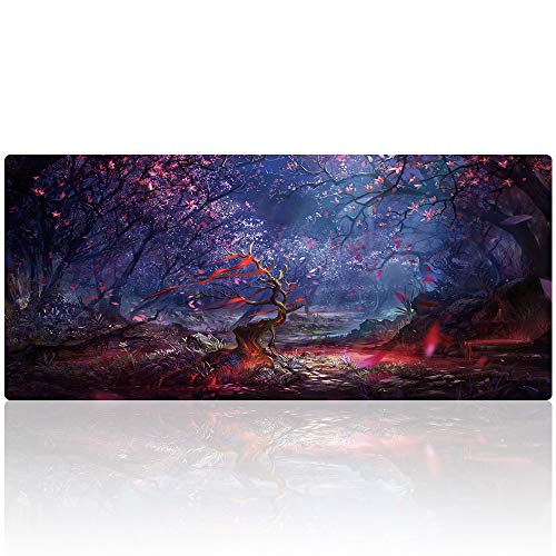 XXL Professional Large Mouse Pad & Computer Game Mouse Mat (35.4x15.7x0.1IN, 90x40 Forest) - color: 90x40 Forest, size: 35.4x15.7x0.1IN