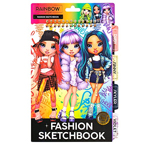 Horizon Group USA Rainbow High Fashion Sketchbook, Color & Create Fashion Looks, Includes Sketchbook, Fun Sleepover Activity, Travel Set, Fashion Design for Kids Ages 6, 7, 8, 9 - style: Fashion Sketchbook