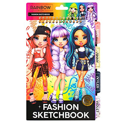 Horizon Group USA Rainbow High Fashion Sketchbook, Color & Create Fashion Looks, Includes Sketchbook, Fun Sleepover Activity, Travel Set, Fashion Design for Kids Ages 6, 7, 8, 9 - style: Fashion Sketchbook
