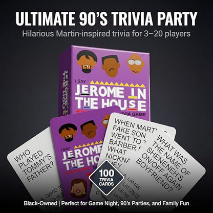 Jerome in The House Family Martin Trivia Party Card Game from The 90's TV Show If You Know The Saying This is for You Fun Game for Everyone Great at Black 90's Parties Game Night Fun (Family) - color: Family