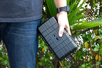 CASEMATIX 9.5" Waterproof Small Hard Case with Customizable Foam for Portable Electronics, Tools and Accessories - Hard Shell Small Plastic Case with Pre-Diced Travel Case Foam Interior - size: 9.5"