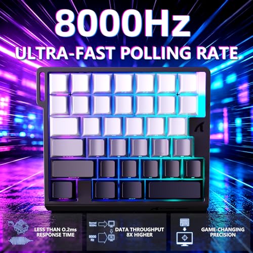 ATTACK SHARK M36 HE One-Handed Magnetic Switch Keyboard, 8000Hz Polling,Hot‑Swappable,High‑Precision 0.01mm, 36 Keys Rapid Fast Wired Keypad with RGB Backlit, C01 Ultra Led Aviator Cable-Moonlit Night - color: Moonlit Night