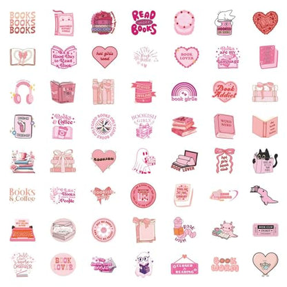 120 Book Stickers for Kin-dle, Kind-le Stickers, Book Stickers for Kind-le Adult, smutty Book Stickers, Reading Decals Scrapbook Bookish Decal, Reading Stickers Book Lover Stickers - size: Pink Bookish 120pcs