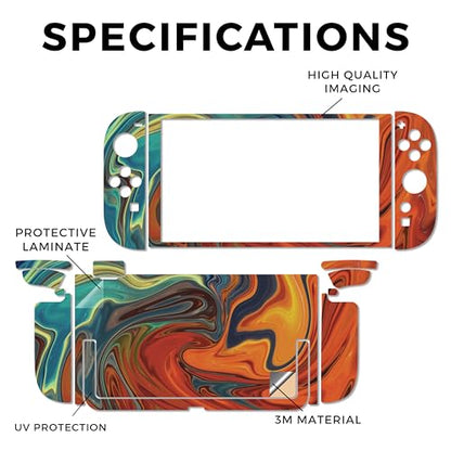 Gaming Skin Compatible with Nintendo Switch 2 Console Only - Lava Water - Premium 3M Vinyl Protective Wrap Decal Cover - Easy to Apply | Crafted in The USA by MightySkins - color: Lava Water, size: Switch 2 Console Skin Only, style: Matte Finish
