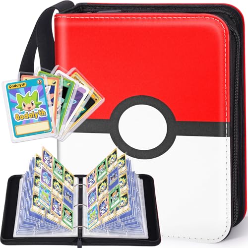 9 Pocket Card Binder with Zipper, Holds 900 Cards, PU Trading Card Album with 5 Hard Plastic Sleeves,Double-Sided Design. Great for Game Cards and sport card - color: Classic, size: 9-Pocket