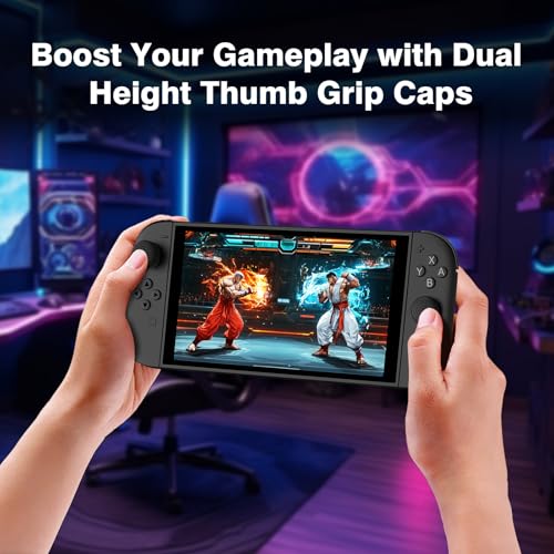 WEOTOO 8 Pack Thumb Grips Compatible with Nintendo Switch 2 (2025), Thumb Grip Caps for Switch 2, Enhanced Gaming Grip Set, Joycon Grip Button Stick Cover, Improve Control- Black - color: Black