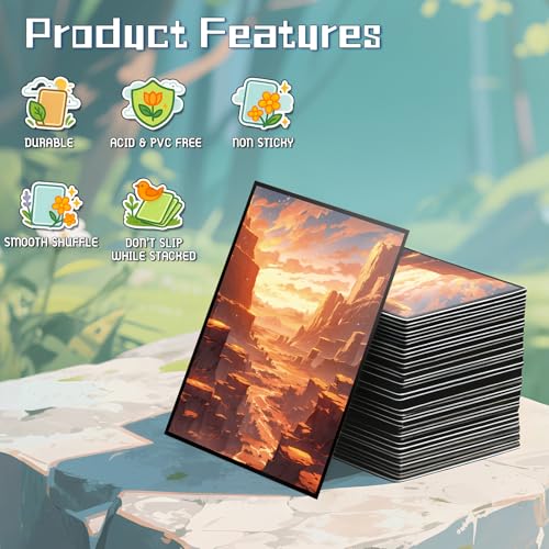 MTG Card Sleeves - Pleatau(Red White) - Fantasy Dual Lands Series - Ultra Clear Front & Matte Finish Back, 100 Count Standard Size TCG Art Sleeves for Magic The Gathering - color: Pleatau(red White)