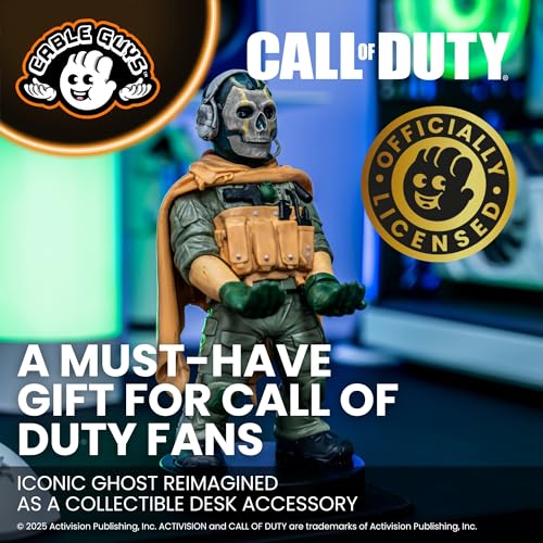 Cableguys Call of Duty Ghost Warzone Controller Holder & Phone Stand - Gaming Accessories for Room and Desk Setup, Holder Compatible with Xbox, PlayStation & Most Standard Game Controllers