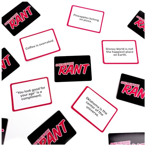 Spin Master Games One Minute Rant The Controversial Family Game | Rant For 60 Seconds On A Topic, Sparks Lively & Funny Debates, Great Pick For Family Game Night, For 3-8 Players, Ages 12+