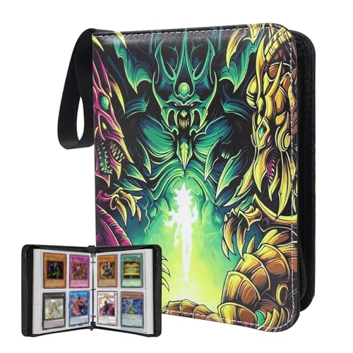 4 Pocket Trading Card Binder for Cards with 50 Sleeves up to 400 Cards,Waterproof Card Storage Book with Removable Sleeves for Booster Box and TCG Cards - color: Y-400 Cards-01, size: 4 Pocket