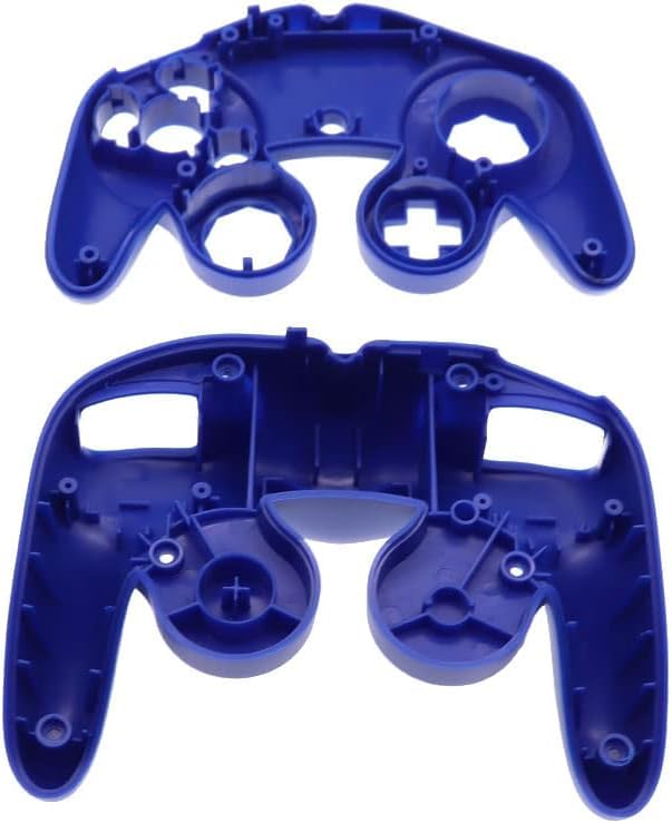 Housing Cover Shell Handle Case and Button Replacement Parts for NGC Gamecube Controller Games Handle Protective Accessories (Blue) - color: Blue