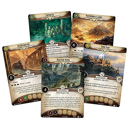 Arkham Horror The Card Game The Search for Kadath Mythos Pack - Journey Across The Dreamlands for Answers! Cooperative LCG, Ages 14+, 1-4 Players, 1-2 Hour Playtime, Made by Fantasy Flight Games - style: The Search for Kadath