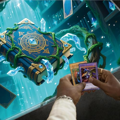 for MTG Playmat, for TCG Play Mat, 24 x 14 inches, Magic Game Card Mat Commander Playmat,Trading Card Inked Game Mat,Battle Game Rubber Non-Slip Mat - Magic Book - color: Magic Book
