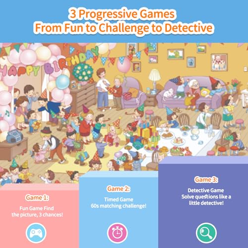 Interactive Search and Find Activity Books for Kids Ages 3-5, Toddler Travel Games Toys for Car Airplane, Road Trip Activities for Kids 4-8, Educational Preschool Learning Toys Gift with a Talking Pen - style: Search and find