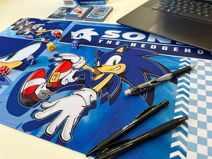 KESS: Sonic: Playmat - Modern Sonic - 23.75 x 13.5 Neoprene, Non-Slip, Tabletop Accessory, Comfort & Protection, Card-Board-Dice-RPG Games, Mouse Pad - style: Modern Sonic