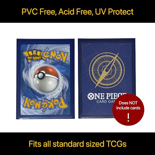 Battle Sleeves! Semi Matte for Standard Sized Trading Cards | Super Easy to Shuffle! | 200 Count | Blue - color: Blue