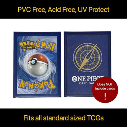 Battle Sleeves! Semi Matte for Standard Sized Trading Cards | Super Easy to Shuffle! | 200 Count | Blue - color: Blue