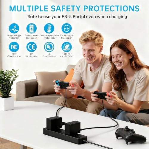 2 Pack Charger for Nintendo Switch,USB-C Fast Wall Charging Block with 6ft Cable,Wall & Travel Charger Adapter for Switch,Steam,ROG Ally