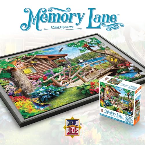 MasterPieces - 300 Piece Jigsaw Puzzle, Large EZ Grip Shapes, Cabin Crossing, Fun for Adults, Seniors, Family, Kids, Non-Glare Finish, 18"x24" - size: 300 Piece