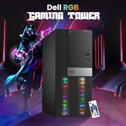 Dell RGB Gaming Tower Computer, Intel Core i7 6th Gen, GeForce GTX 1050 Ti 4G, 16GB RAM, 512GB SSD, Prebuilt Gaming Desktop PC with Built-in WiFi & RGB Set, Windows 11 Pro (Renewed) - style: I7 6th/GTX 1050Ti