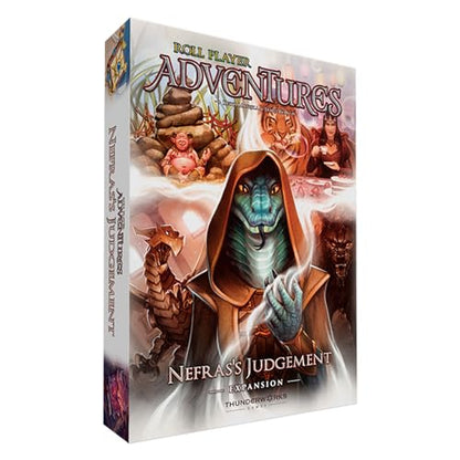 Roll Player Adventures Nefras' Judgement | Expansion for The Campaign Adventure Board Game | Fantasy Dice Puzzle Family Game for Ages 14+, 1-4 Players, 90-150 Min by Thunderworks Games - style: Nefras' Judgement