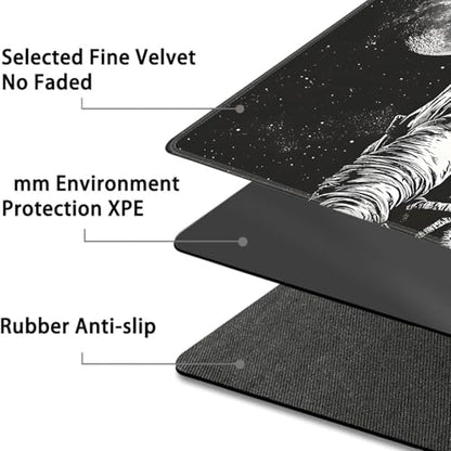 for MTG Game Playmat - 24 x 14 inches with Dices and Storage Bags, Non-Slip Base for TCG and Board Game Card Mats, Trading Card Games Mat, Space Skeleton Astronaut Pattern Collectible Card Playmats - color: Jv-playmat-p7-1-h229