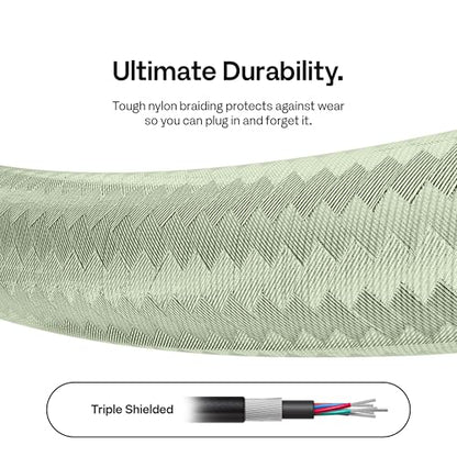 Pixio Mint Green 8K HDMI 2.1 Cable Ultra Certified Ultra High Speed 6FT 8K 60Hz 4K 120Hz Nylon Braided, Gold Plated Connector, Anti-Breakage, HDR10+, dtsx, eARC, HDCP, Dolby Compatible - color: Mint Green, size: 6 ft