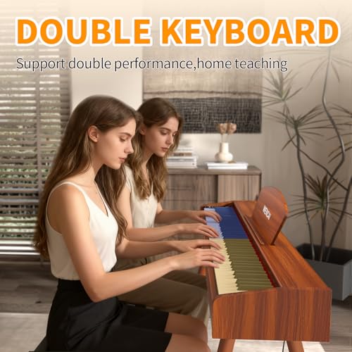 WENCAI Digital Piano 88-Key Fully Weighted Keyboard | Hammer Action Electric Piano, Full-Size Wooden Pianos for Beginner Professional Adults with Sheet Music Stand, Triple Pedal