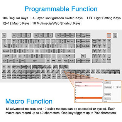 Koolertron One Handed Macro Mechanical Keyboard, RGB LED Backlit Portable Mini One-Handed Mechanical Gaming Keypad 23 Fully Programmable Keys Blue Switches - style: 23 Keys/RGB Backlit/Blue switches