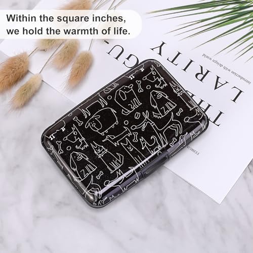 ELFISH Mini RFID Aluminum Wallet Credit Cards Holder Business Card Case Metal ID Case for Men Women (Animal) - color: Animal