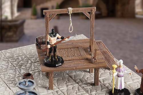 Monster Townsfolk Mini Fantasy Figures - 8pc Hand-Painted Authority Non Player Character NPC Miniatures - 1" Hex-Sized Compatible with DND Dungeons Dragons Pathfinder RPG Tabletop Game