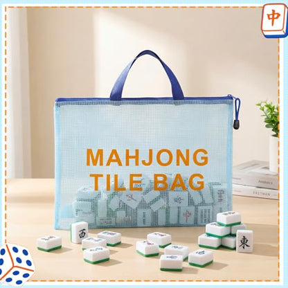 Aliceset Mahjong Tile Bag with Zipper American Mahjong Accessories and Gifts for Mahj Lover Party Travel, Case Only