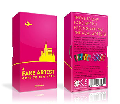 Oink Games A Fake Artist Goes to New York | Japanese Social Deduction Party Game for Families & Adults, Creative Bluffing, Hidden Roles, Group Gameplay, 5-10 Players