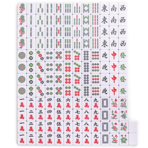 Yellow Mountain Imports “Bleau Royal” Chinese Mahjong Set with 146 Medium Tiles and Blue Vinyl Case — for Chinese Style Gameplay Only [「皇天藍」中國麻將] - color: Deep Indigo
