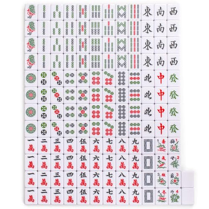 Yellow Mountain Imports “Bleau Royal” Chinese Mahjong Set with 146 Medium Tiles and Blue Vinyl Case — for Chinese Style Gameplay Only [「皇天藍」中國麻將] - color: Deep Indigo