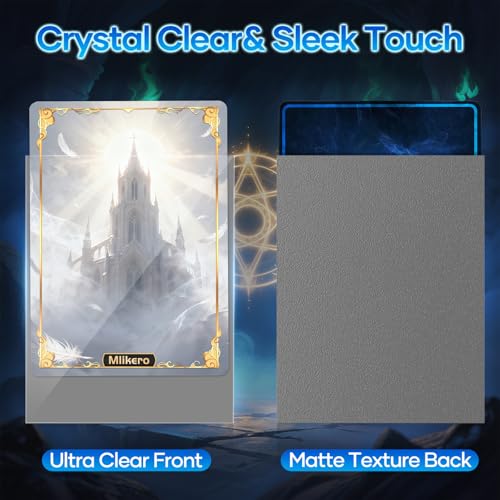 500 Count Card Sleeves, Matte Magic Card Sleeves, Smooth Shuffle & Tear Resistant, Fit for MTG, TCG, CCG (Silver) - color: Silver, size: 500 Pack