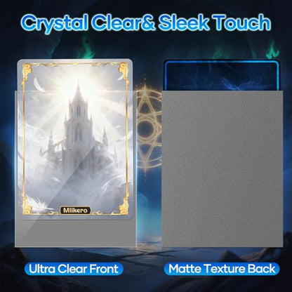 500 Count Card Sleeves, Matte Magic Card Sleeves, Smooth Shuffle & Tear Resistant, Fit for MTG, TCG, CCG (Silver) - color: Silver, size: 500 Pack