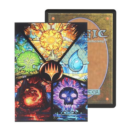 MTG Card Sleeves 100CT,Standard Size Sturdy MTG Sleeves Matte Back Finish for Baseball,Trading Cards (Colorful Patterns) - color: Colorful Patterns