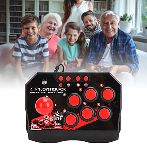 Arcade Fight Stick, Wired Arcade Joystick Arcade Fight Stick Portable Arcade Fight Stick Wired Arcade Joystick Arcade Games Accessories for Switch PC PS3 Arcade Fight Stick