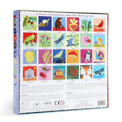 eeBoo Life on Earth Memory & Matching Game, Ages 3+, 1-4 Players | Introduces global flora & fauna. Sharpens recognition, concentration & memory skills. Includes 48 tiles, 24 pairs - style: Life on Earth