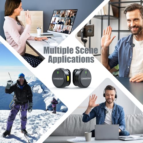 Wireless Lavalier Microphone for iPhone/Android, Mini Microphone with Charging Case Noise Canceling, 40H Battery Life, Lapel Mic with Mute Button for Video Recording, Interview, Vlog, TikTok