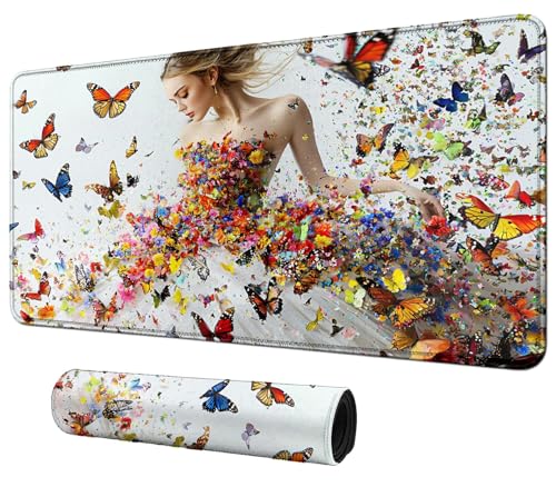 Beautiful Girl for MTG & TCG Playmat Mouse Pad,BFDHGQZC 24" x 14" Game Mat for MTG/RPG/CCG Trading Card Game Playmats Table Mat Perfect for Card Games Video Games Computer Office - color: Beautiful Girl