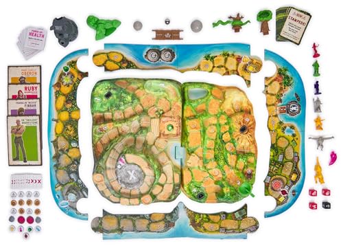 Spin Master Games, Jumanji Stampede, 3D Adventure Cooperative Board Game, for Fans of the Jumanji Movies, Face Off Against Jungle Emergencies, 2-4 Players, for Ages 8 & Up - style: Stampede 3d Board Game