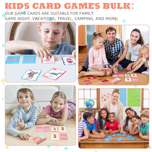 Zubebe 56 Pack Kids Card Games Gifts Bulk Classic Playing Card Game Set for Kids Includes Go Fish, Old Maid, Crazy Eights, Memory Match, Slap Jack, Playing Toy for Party Favors (Classic) - style: Classic