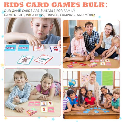 Zubebe 56 Pack Kids Card Games Gifts Bulk Classic Playing Card Game Set for Kids Includes Go Fish, Old Maid, Crazy Eights, Memory Match, Slap Jack, Playing Toy for Party Favors (Classic) - style: Classic